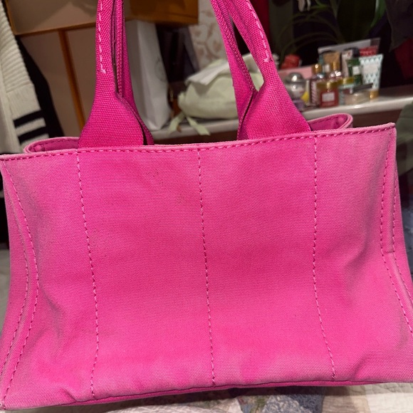 Prada Pink Canvas Canapa Tote Bag - Picture 4 of 16